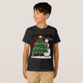 kerstboom Snowman Surprise Art Print T-shirt (Voorkant volledig)