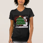 kerstboom Snowman Surprise Art Print T-shirt (Voorkant)