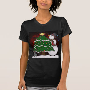 kerstboom Snowman Surprise Art Print T-shirt