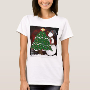kerstboom Snowman Surprise Art Print T-shirt