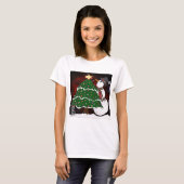 kerstboom Snowman Surprise Art Print T-shirt (Voorkant volledig)
