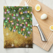 kerstboom Snowman Theedoek (Quarter Fold)