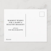 Kerstboom Space Needle, Seattle Silhouet Feestdagenkaart (Achterkant)