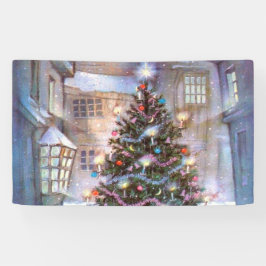kerstboom  spandoek