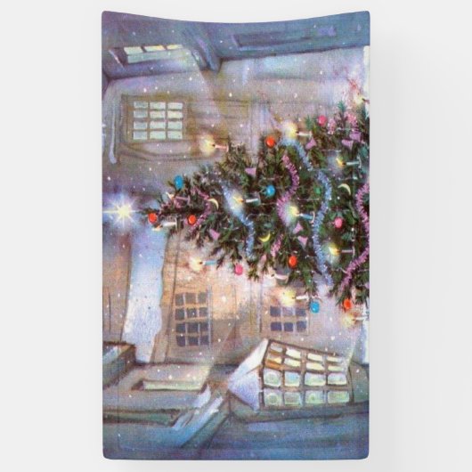 kerstboom  spandoek (Verticaal)