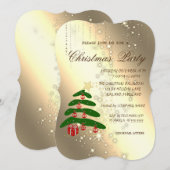 kerstboom, sparkle, zakenkerstfeest, kaart (Voorkant / Achterkant)