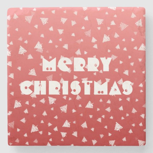 kerstboom stenen onderzetter (Voorkant)