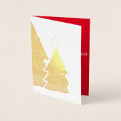 Kerstboom Ster En Cadeaus Folie Kaarten (Voorkant)