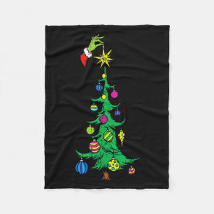 Kerstboom Ster Groen Hand Xmas Vakantie Kinderen M Fleece Deken