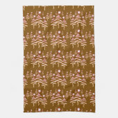 Kerstboom + Ster Herhaling Bruin Theedoek (Verticaal)
