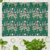 Kerstboom + Ster Herhaling Groen Theedoek (Gevouwen)