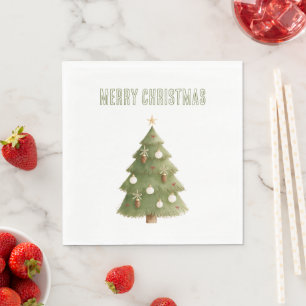 Kerstboom Ster Ornamenten Servet