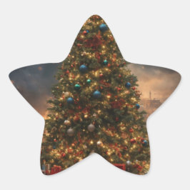 Kerstboom Ster Sticker