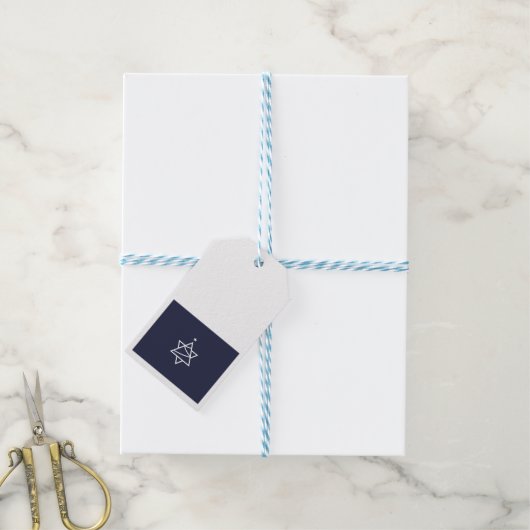 Kerstboom ster van David Cadeaulabel (Met Touw)