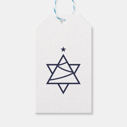 Kerstboom ster van David Cadeaulabel (Voorkant)