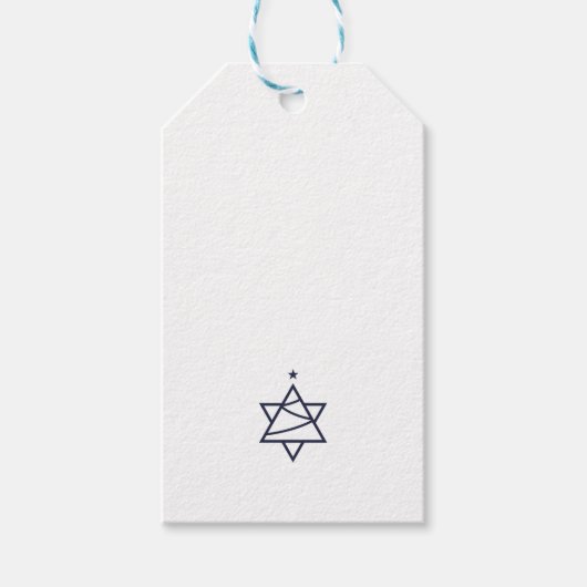 Kerstboom ster van David Cadeaulabel (Voorkant)