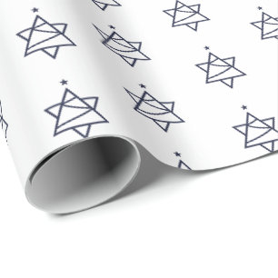 Kerstboom Ster van David Cadeaupapier