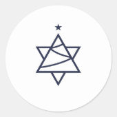 Kerstboom Ster van David enveloppe zegel (Voorkant)