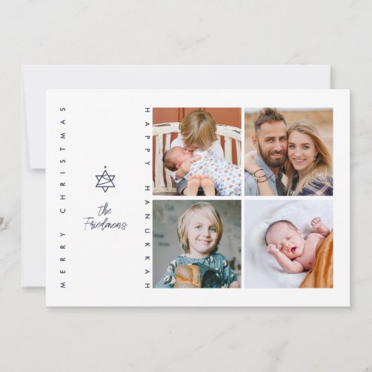 Kerstboom ster van David Feestdagenkaart (Voorkant)