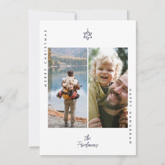 Kerstboom ster van David Feestdagenkaart (Voorkant)