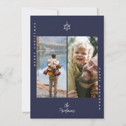 Kerstboom ster van David Feestdagenkaart (Voorkant)