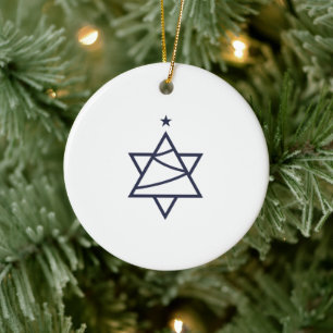 Kerstboom ster van David Keramisch Ornament