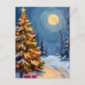 Kerstboom Ster Winter Vakantiekaart Feestdagenkaart (Voorkant)