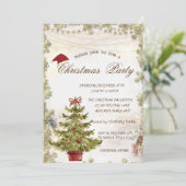 Kerstboom, Sterren Cadeaus Kerstbedrijf Kaart (Staand voorkant)