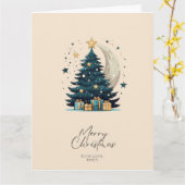 Kerstboom sterren de maan kaart (Gele Bloem)