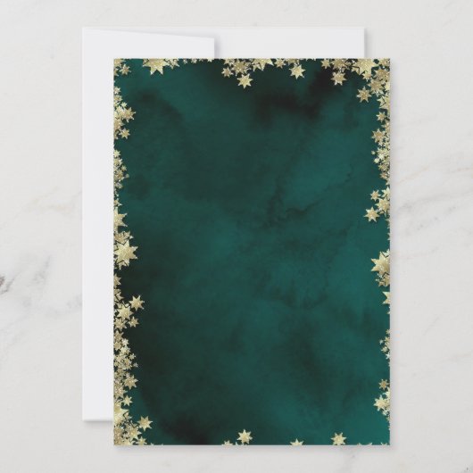 Kerstboom, sterren Groene Kerstmis Bedrijf Partij Kaart (Achterkant)