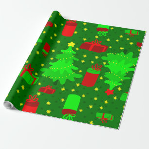 Kerstboom Sterren Kerstcadeau cadeaus Cadeaupapier