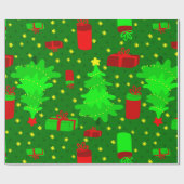 Kerstboom Sterren Kerstcadeau cadeaus Cadeaupapier (Vlak)