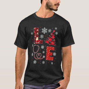 Kerstboom Stethoscoop Verpleegster Kerst 1 T-shirt