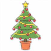 kerstboom sticker (Voorkant)