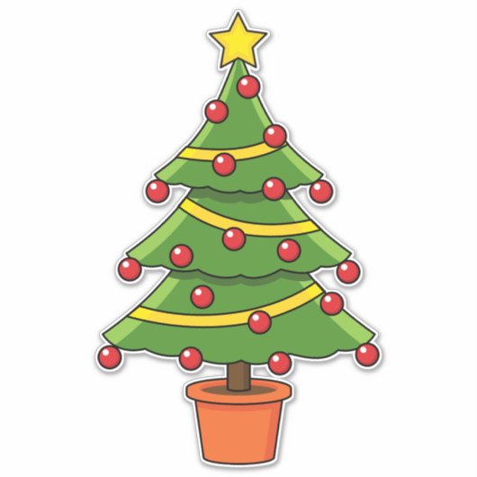 kerstboom sticker (Voorkant)