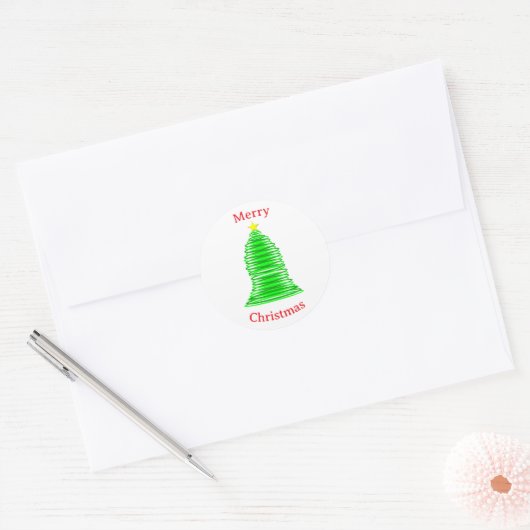 Kerstboom Sticker (Envelop)