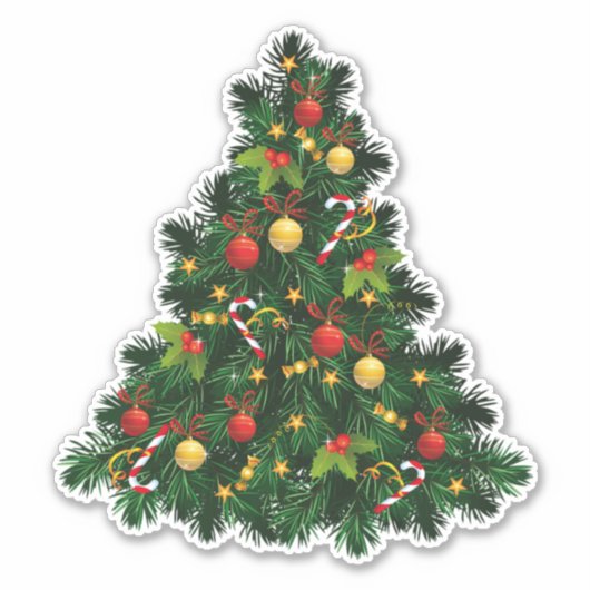 kerstboom sticker (Voorkant)