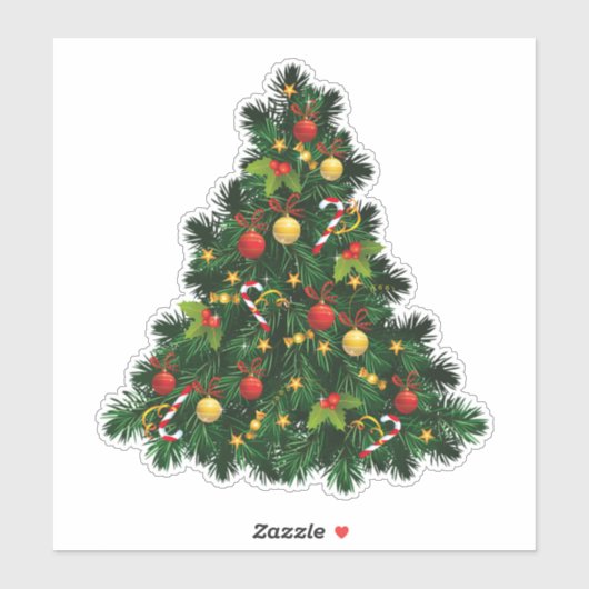 kerstboom sticker (Vel)