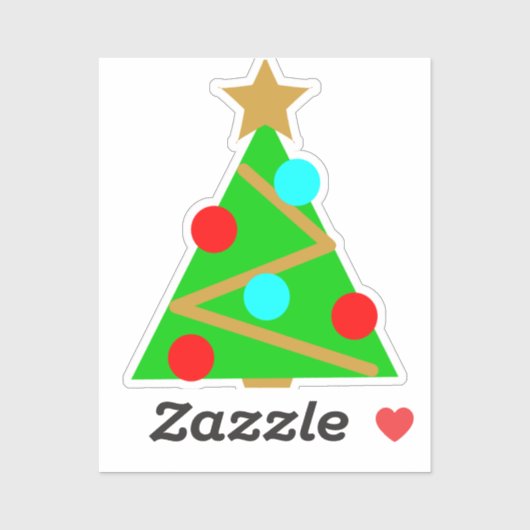 kerstboom sticker (Vel)