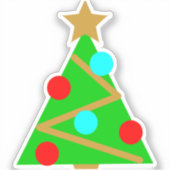 kerstboom sticker (Voorkant)