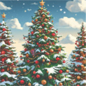 kerstboom sticker (Voorkant)
