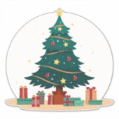 kerstboom sticker (Voorkant)