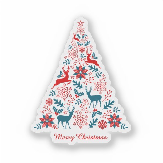 kerstboom sticker (Voorkant)