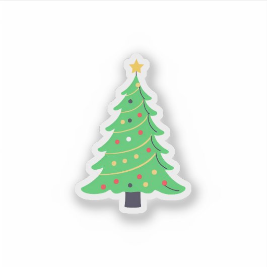 kerstboom sticker (Voorkant)