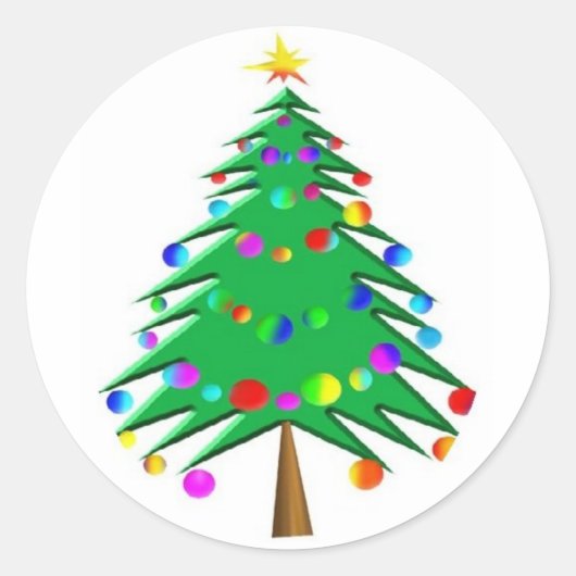 kerstboom sticker (Voorkant)