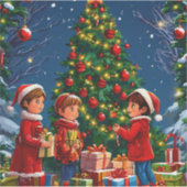 kerstboom sticker (Voorkant)