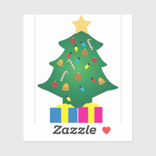 kerstboom sticker (Vel)
