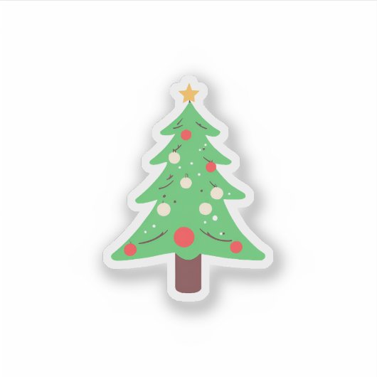 kerstboom sticker (Voorkant)