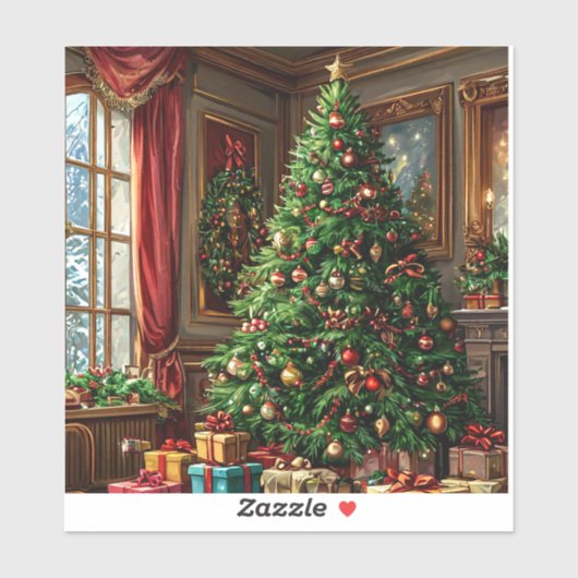 kerstboom sticker (Vel)