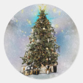 Kerstboom stickers voor geschenken, ambachten (Voorkant)